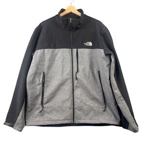 The North Face Apex Bionic Soft Shell Jacket Mens Size XL Black Grey Heather